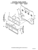 CONTROL PANEL PARTS Diagram and Parts List for WFE320M0AB0  Whirlpool Range