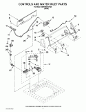 CONTROLS AND WATER INLET PARTS Diagram and Parts List for 2DWTW4740YQ0  Whirlpool Washer