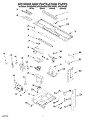INTERIOR AND VENTILATION PARTS Diagram and Parts List for MH8150XMT2  Whirlpool Microwave