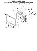 FREEZER DOOR PARTS Diagram and Parts List for KTRA19EMBT01  KitchenAid Refrigerator