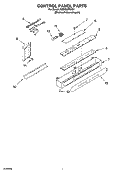 CONTROL PANEL PARTS Diagram and Parts List for KSSO36FMX01  KitchenAid Refrigerator