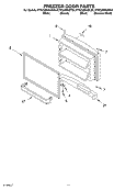 FREEZER DOOR PARTS, OPTIONAL PARTS Diagram and Parts List for KTRC22KKWH03  KitchenAid Refrigerator