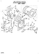BULKHEAD Diagram and Parts List for RGL4622BL2  Roper Dryer