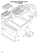 DRAWER AND BROILER, OPTIONAL Diagram and Parts List for GR475LXKS0  Whirlpool Range