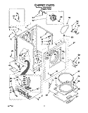 CABINET Diagram and Parts List for TGDL640DQ0  Whirlpool Dryer