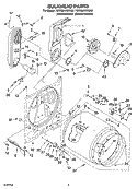 BULKHEAD PARTS Diagram and Parts List for 7MWG66720SN0  Whirlpool Dryer