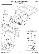 TOP AND CONSOLE PARTS Diagram and Parts List for KGHS01PMT0  KitchenAid Dryer