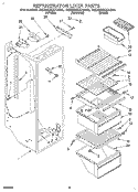 REFRIGERATOR LINER Diagram and Parts List for 8ED20ZKXAN02  Whirlpool Refrigerator