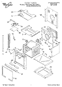 OVEN Diagram and Parts List for RBS275PDQ1  Whirlpool Wall Oven