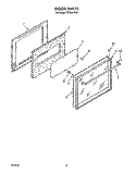 DOOR Diagram and Parts List for FEP330VW0  Roper Range