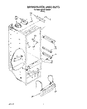 REFRIGERATOR LINER Diagram and Parts List for 6ED22DQXAW00  Whirlpool Refrigerator