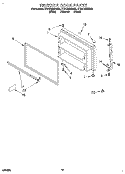 FREEZER DOOR, LIT/OPTIONAL Diagram and Parts List for ET21DMXDW03  Whirlpool Refrigerator
