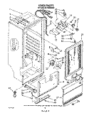 LINER Diagram and Parts List for EV190NXWN01  Whirlpool Freezer