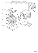 INTERNAL OVEN Diagram and Parts List for KEMS307DBS6  KitchenAid Microwave Oven Combo