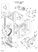 CABINET Diagram and Parts List for BYCD3723W2  Whirlpool Dryer
