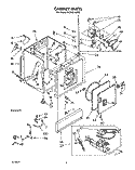 CABINET Diagram and Parts List for CG2951XSW3  Whirlpool Dryer