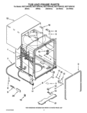 TUB AND FRAME PARTS Diagram and Parts List for WDT710PAYM2  Whirlpool Dishwasher