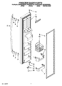 FREEZER DOOR PARTS Diagram and Parts List for GC5SHEXNQ05  Whirlpool Refrigerator
