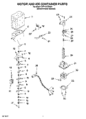 MOTOR AND ICE CONTAINER PARTS Diagram and Parts List for KSRY25CRMS00  KitchenAid Refrigerator