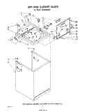 TOP AND CABINET , LITERATURE AND OPTIONAL Diagram and Parts List for LA6400XPW3  Whirlpool Washer