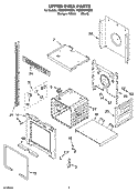 UPPER OVEN PARTS Diagram and Parts List for YGBD307PDQ6  Whirlpool Wall Oven