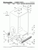 CABINET PARTS Diagram and Parts List for KSRK25FVBL03  KitchenAid Refrigerator