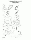 BASE AND PEDESTAL UNIT Diagram and Parts List for 5KSM156PSACA0  KitchenAid Mixer