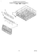 LOWER RACK Diagram and Parts List for KUDM24SEWH2  KitchenAid Dishwasher