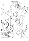 CABINET Diagram and Parts List for RGL4622BW0  Roper Dryer