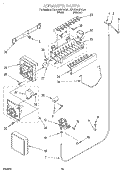 ICEMAKER, LIT/OPTIONAL Diagram and Parts List for KSCS22QFAL01  KitchenAid Refrigerator