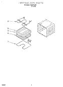 INTERNAL OVEN Diagram and Parts List for RBS270PDB1  Whirlpool Wall Oven