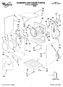 Part Location Diagram of WP8182406 Whirlpool Outer Door Frame