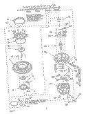 PUMP AND MOTOR Diagram and Parts List for DU912PFGT2  Whirlpool Dishwasher