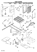 UNIT PARTS Diagram and Parts List for KSRG25FTST02  KitchenAid Refrigerator