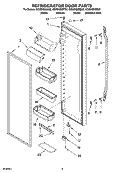REFRIGERATOR DOOR PARTS Diagram and Parts List for GC5SHEXNB02  Whirlpool Refrigerator