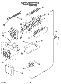 ICEMAKER PARTS, OPTIONAL PARTS Diagram and Parts List for KSBP25INSS00  KitchenAid Refrigerator