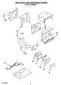 AIR FLOW AND CONTROL PARTS Diagram and Parts List for ACQ062PS4  Whirlpool Air Conditioner