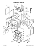 CHASSIS PARTS Diagram and Parts List for WFG524SLAW1  Whirlpool Range