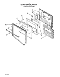 OVEN DOOR Diagram and Parts List for KEMS378XWH0  KitchenAid Wall Oven