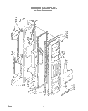 FREEZER DOOR Diagram and Parts List for ED25SMXRWR0  Whirlpool Refrigerator