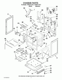 CHASSIS PARTS Diagram and Parts List for YGFE471LVS1  Whirlpool Range
