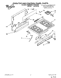 COOKTOP AND CONTROL PANEL, LIT/OPTIONAL Diagram and Parts List for SF302BEAN0  Whirlpool Range
