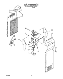 AIR FLOW Diagram and Parts List for 6ED20PKXAW00  Whirlpool Refrigerator
