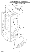 REFRIGERATOR LINER Diagram and Parts List for 8ED22PWXDN00  Whirlpool Refrigerator