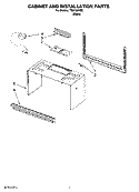 CABINET AND INSTALLATION PARTS Diagram and Parts List for TMH16XSB2  Estate Microwave