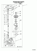 GEARCASE PARTS Diagram and Parts List for 1CWTW5590VQ1  Whirlpool Washer