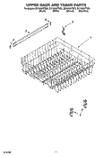 UPPER RACK AND TRACK PARTS Diagram and Parts List for DU1055XTSB1  Whirlpool Dishwasher