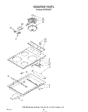 COOKTOP Diagram and Parts List for RS6300XKW3  Whirlpool Range