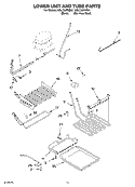 LOWER UNIT AND TUBE Diagram and Parts List for KBLC36FKS01  KitchenAid Refrigerator