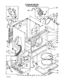 CABINET Diagram and Parts List for LG8651XWW0  Whirlpool Dryer